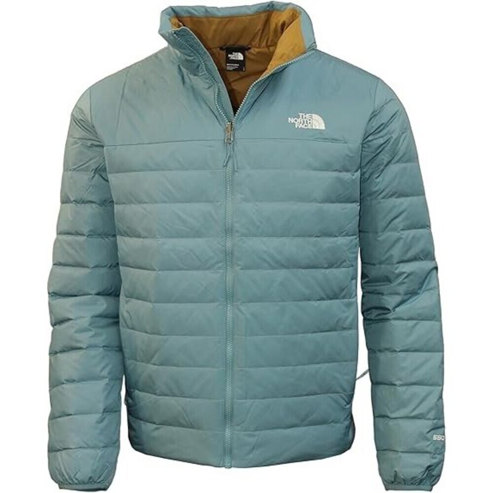 The North Face Minoqua Puffer Jacket Men's Algae Blue 550-Down Full Zip APP2723